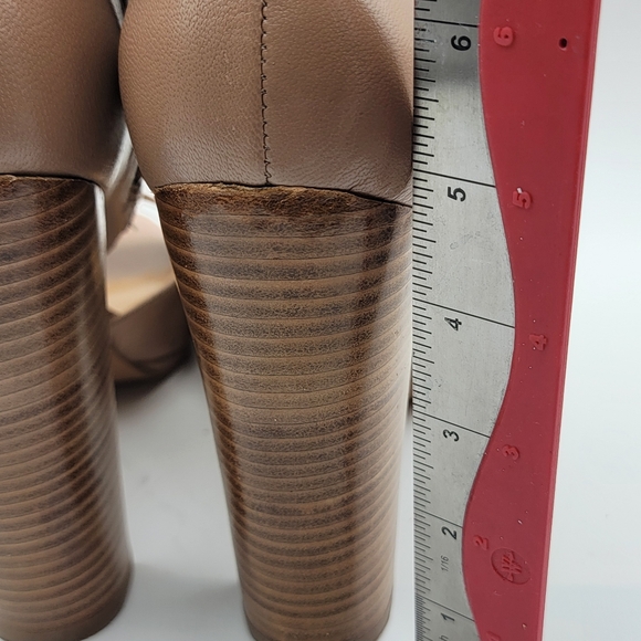 Nine West ‘Violet Hour’ Tan Leather Sandals Size 9.5 - Picture 4 of 7